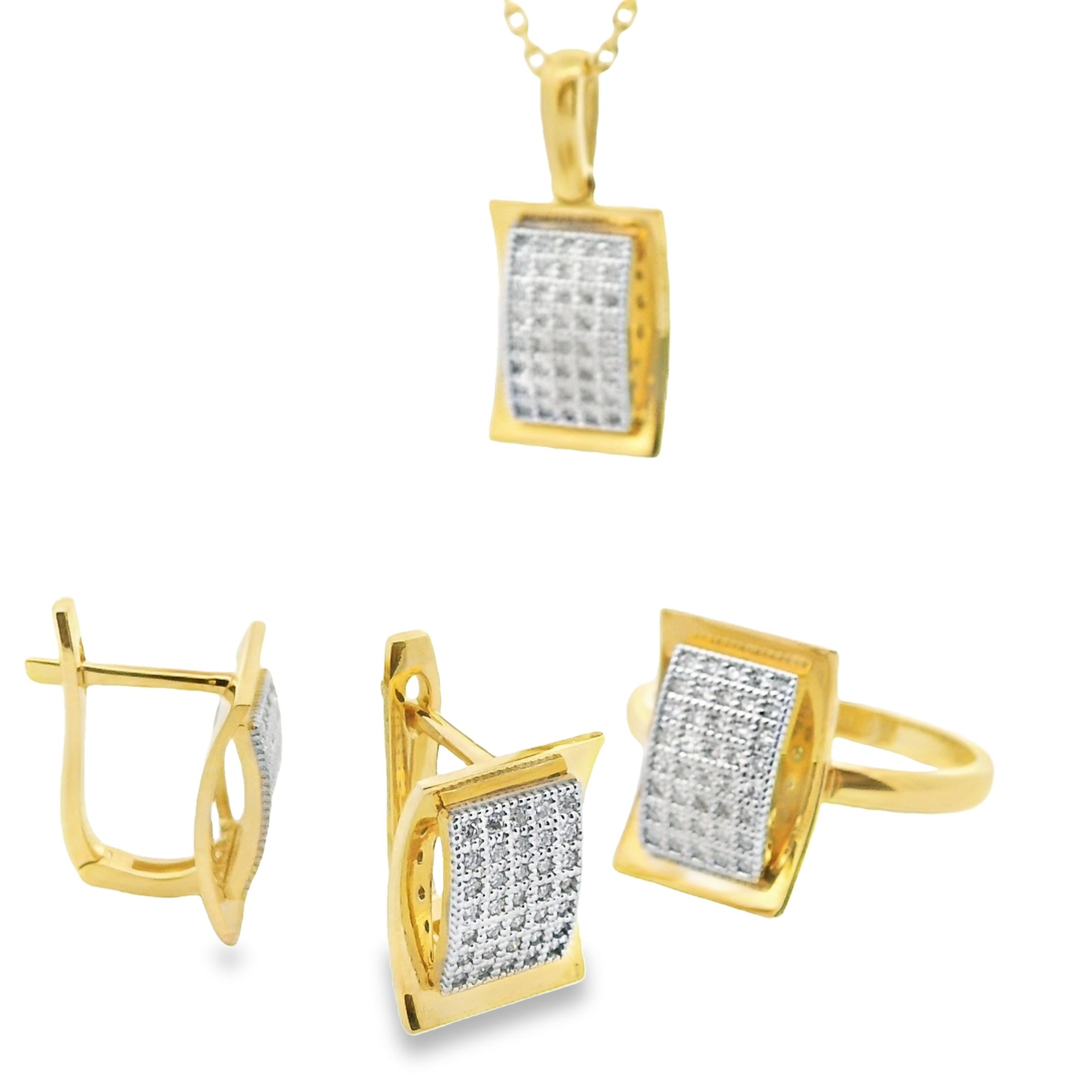 
Deze exclusieve set van Louis Bros is vervaardigd uit 18 karaat geelgoud (15.87 gr.) en is gezet met 172 briljant geslepen diamanten met een totaalgewicht van 0.90 ct. De set heeft een diameter van 12 mm en breedte van 9 mm. En dikte van 2.5 mm. Deze set bestaat uit onze lijn van exclusieve modellen sieraden met prachtige designs en van hoge kwaliteit.
De ring is verkrijgbaar in meerdere afmetingen.
